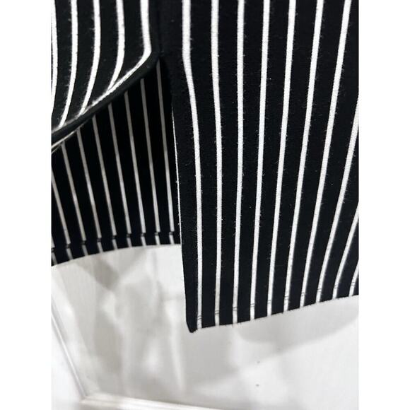 Popular Basics Dress Size Large Black And White Stripes Bodycon Dress Y2K - Picture 3 of 8